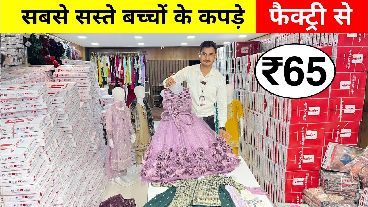 Cheapest kids wear wholesale market in Surat | बच्चो के कपड़े मात्र 50/- से | kids wear manufacturer