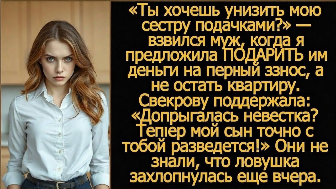 Мужу возмутился, когда я предложила ПОДАРИТЬ его сестре деньги на первый взнос, а не отдать квартиру