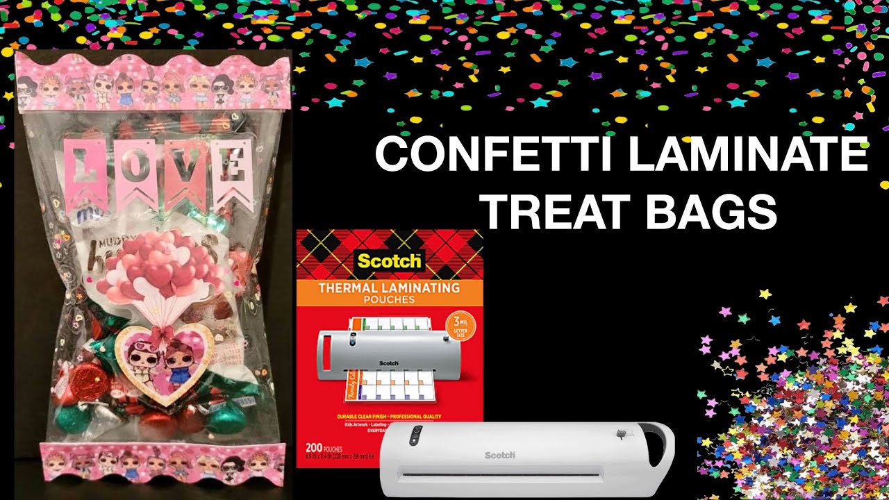 SEE-THRU CONFETTI  LAMINATE TREAT  BAGS