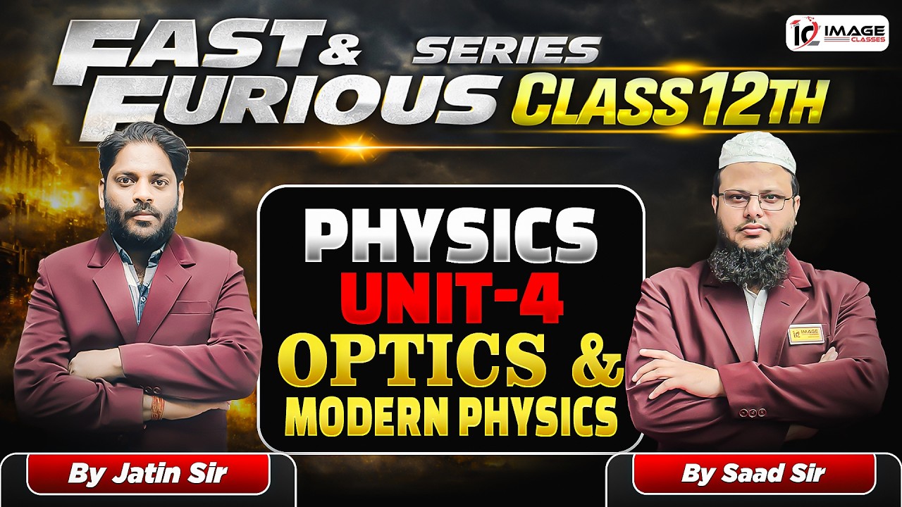 Fast & Furious Series Class 12th One Shot Revision Physics Unit-4 Optics & Modern Physics