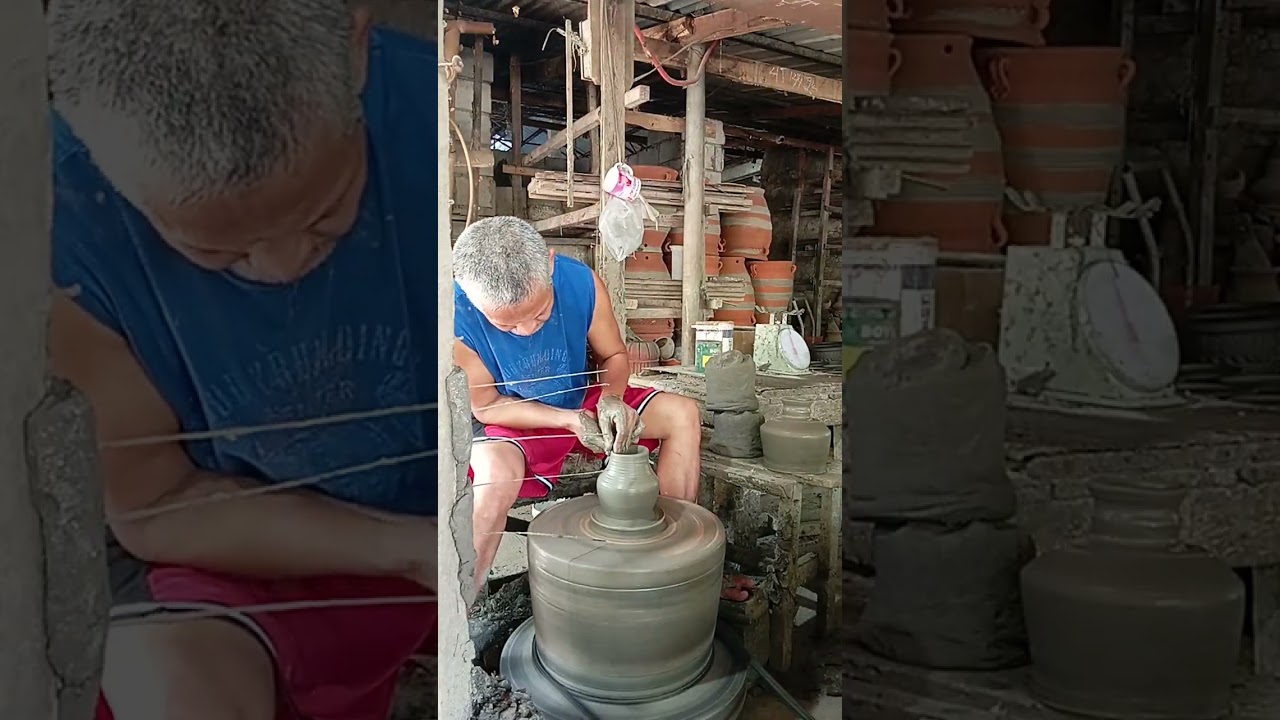 boss Ariel ocampo throwing vase pot pls.like& subscribe thank u