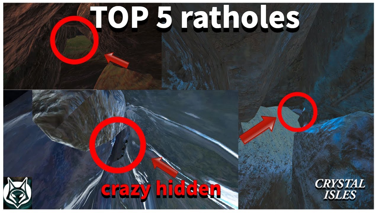 TOP 5 UNSEEN  Rat Holes On Crystal Isles! | ARK: Survival Evolved