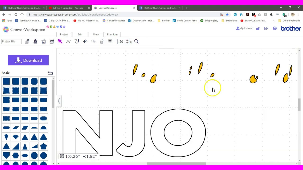 Using COLOR TRACE to get a single layer file Canvas ScanNCut Jen Blausey