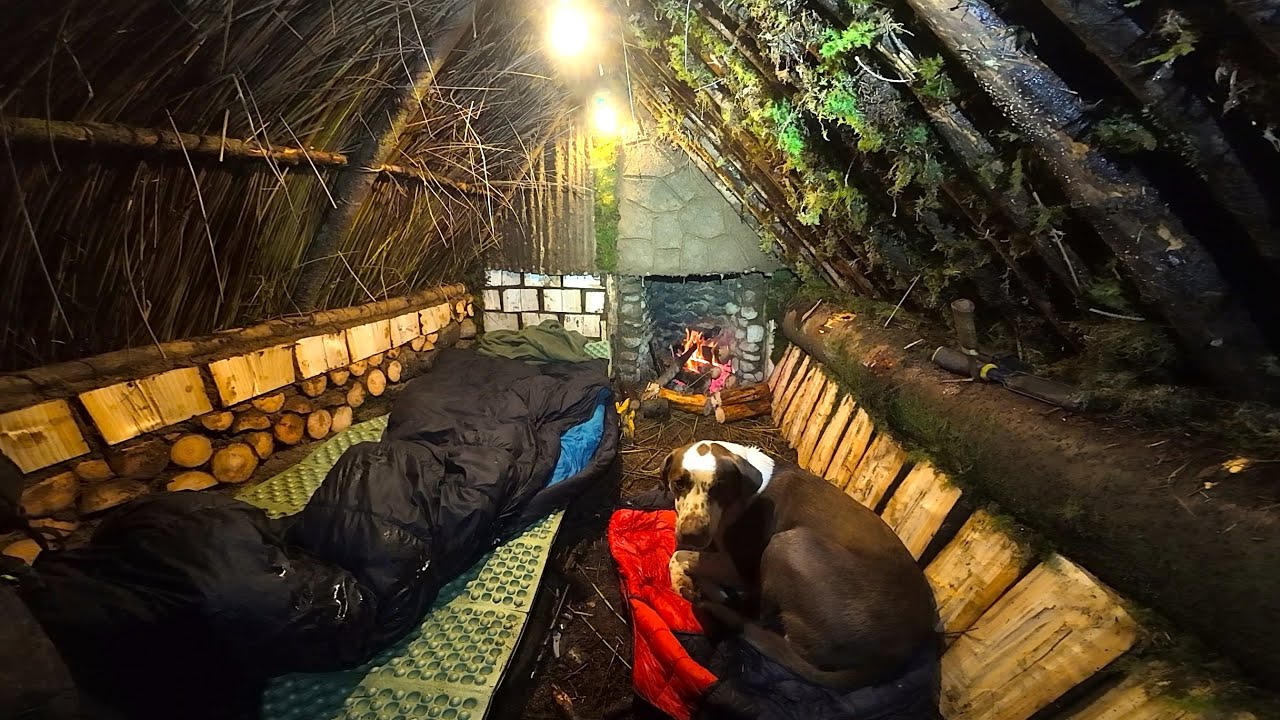 Natural shelter build in the rain - is it waterproof ?