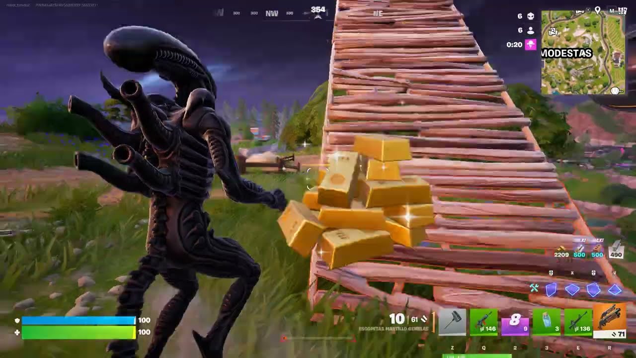Fornite con construcción | 2k 120 FPS | skin xenomorfo
