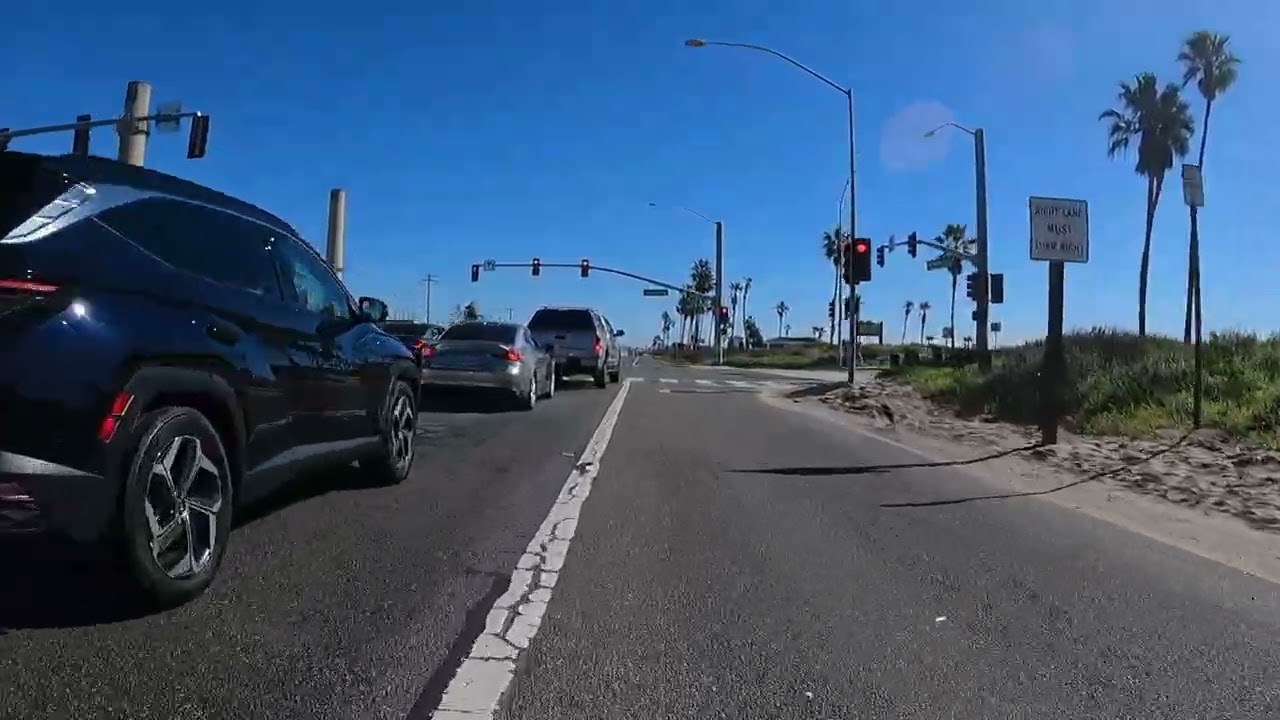 Cycling California's Pacific Coast Highway from Huntington Beach to Newport Beach, January 2026