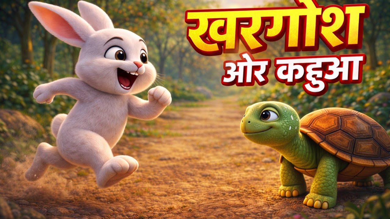 🐇🐢 खरगोश और कछुआ की कहानी | 3D Animated Moral Story in Hindi | Kids Story