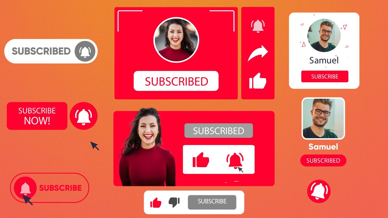 Cool YouTube Subscribe Buttons for After Effects | Free Download