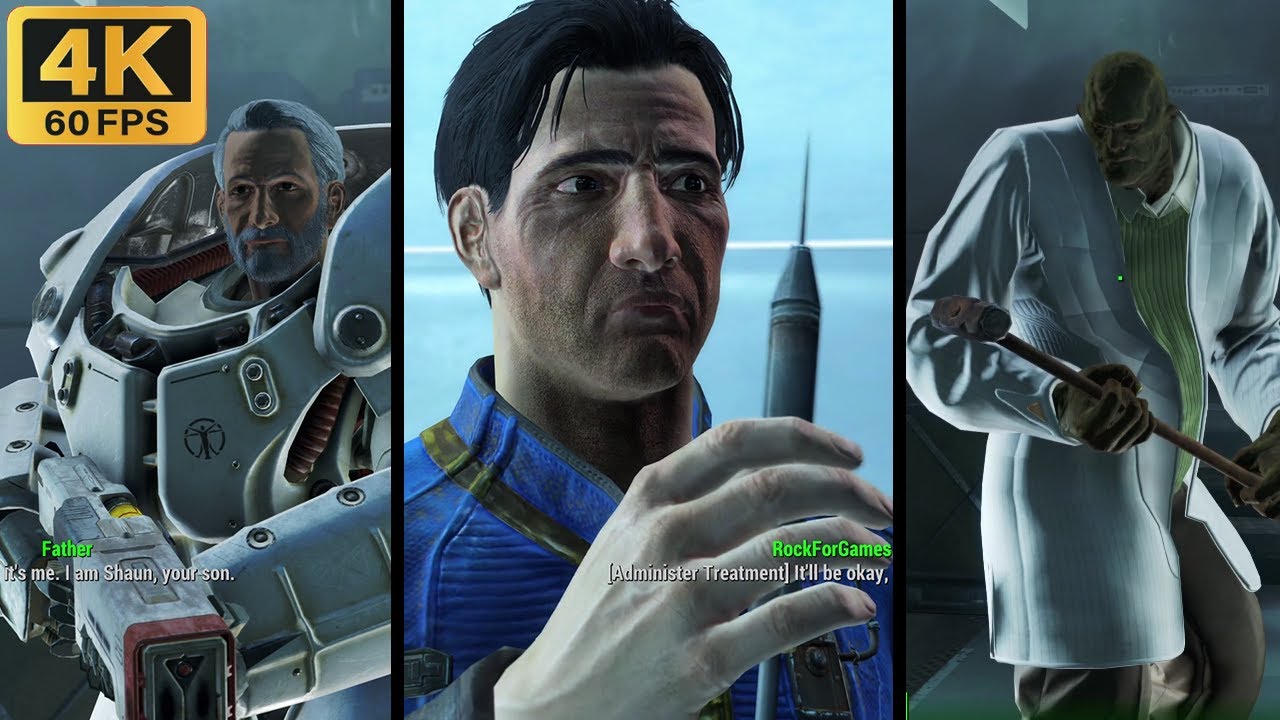 Альтернативная концовка «Отец-компаньон» для Fallout 4. Кьюр Шон — человек или супермутант #fallout4