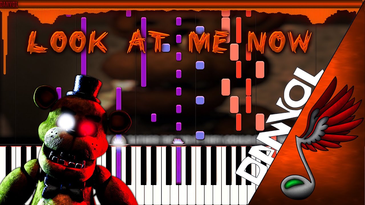 [FNAF SONG] TryHardNinja & Groundbreaking - Look at Me Now (Piano Tutorial by Danvol) - Synthesia HD
