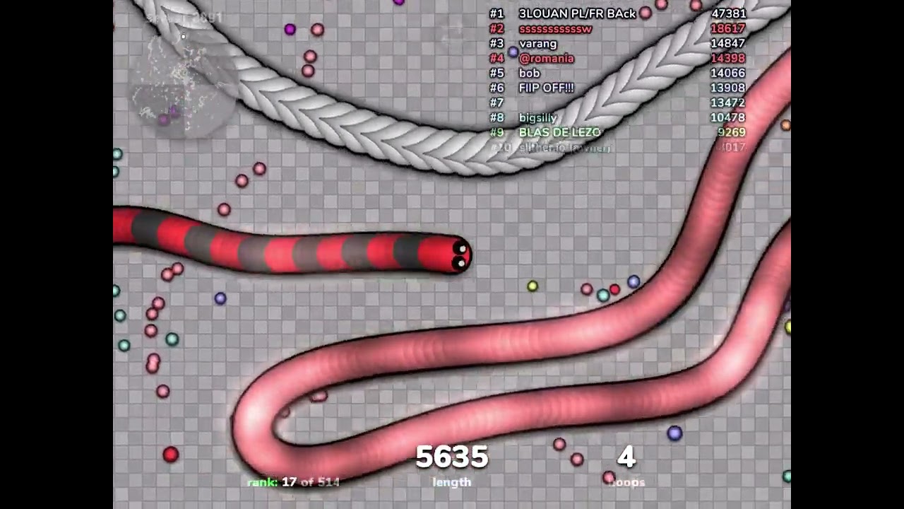 Slither io gameplay pt 9