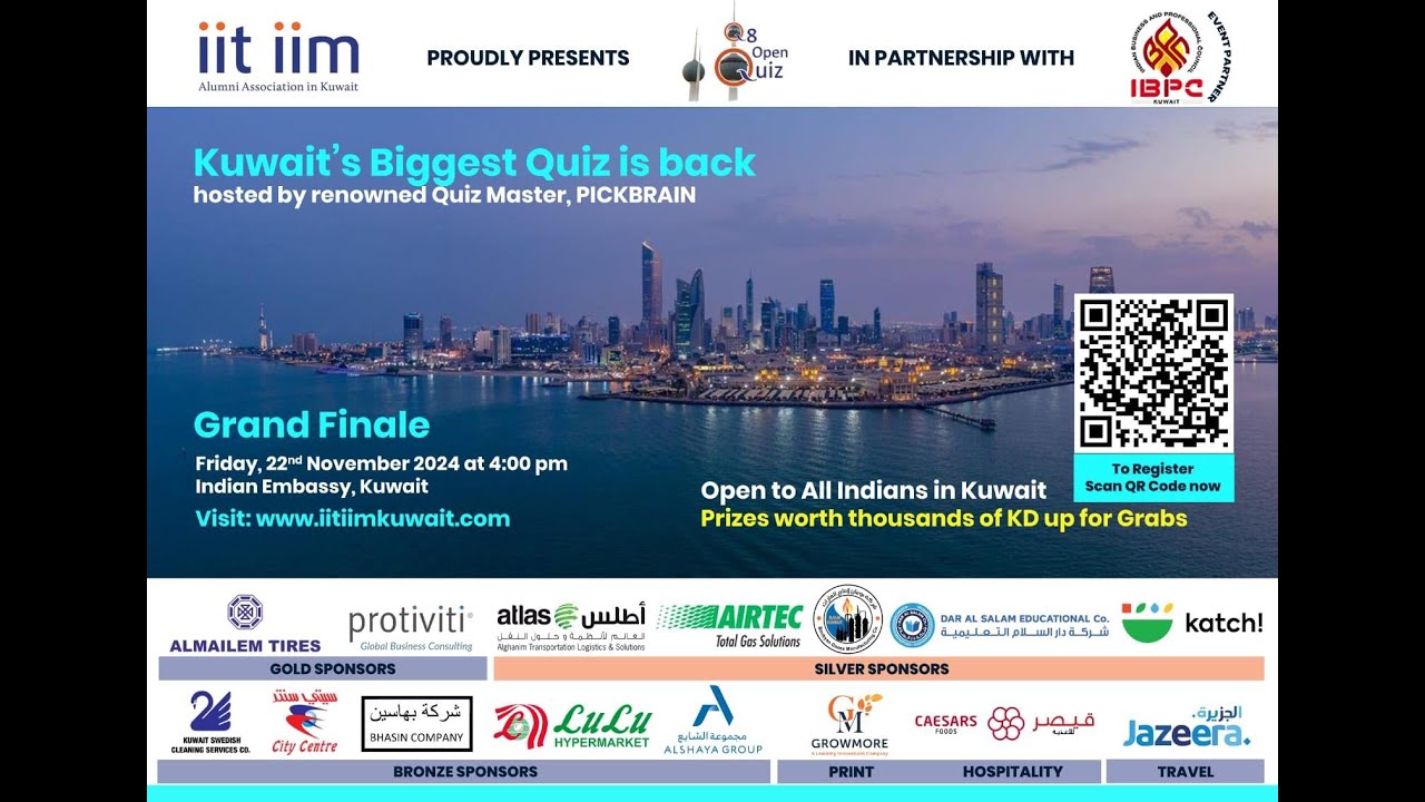 iit iim Alumni Association Kuwait presents Q 8 Open Quiz