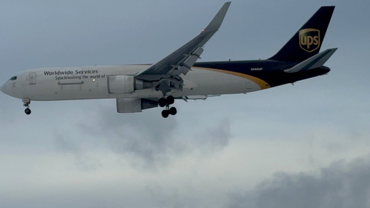 UPS Airlines Boeing 767-34AF (ER) Landing at St. John's International Airport (YYT/CYYT)
