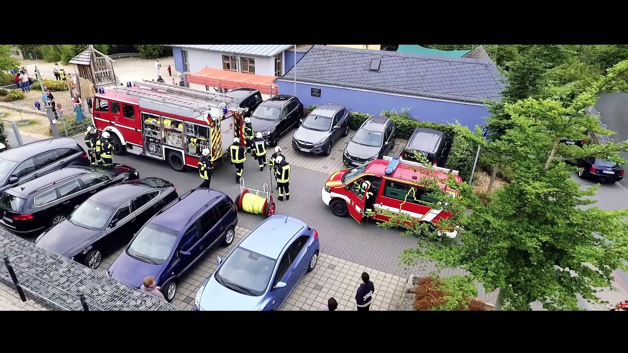 Kindergarten Drachennest Asslar - Feuerwehrübung Feuerwehr der Stadt Asslar