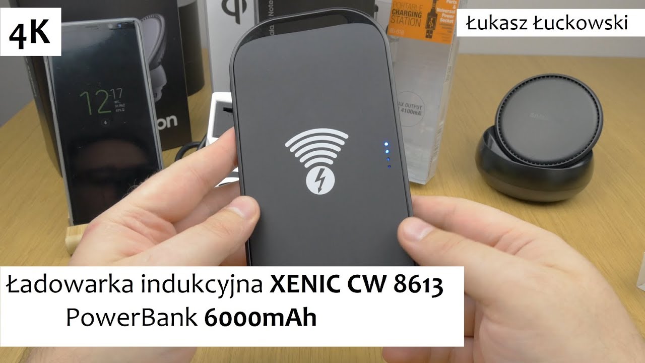 Ładowarka indukcyjna XENIC z PowerBankiem 6000mAh model CW 8613  | Rzut Oka