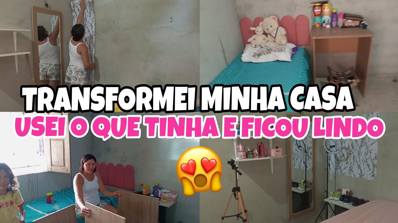🥹TRANSFORMEI MINHA CASA COM O POUCO QUE EU TINHA E MEU LAR NEM PARECE O MESMO🙏😍