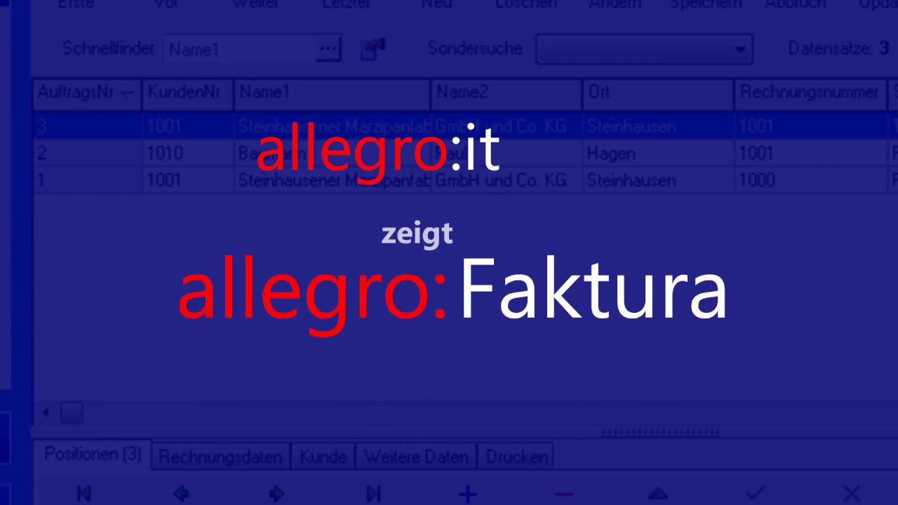 allegro:Faktura Warenwirtschaft f&uuml;r Windows