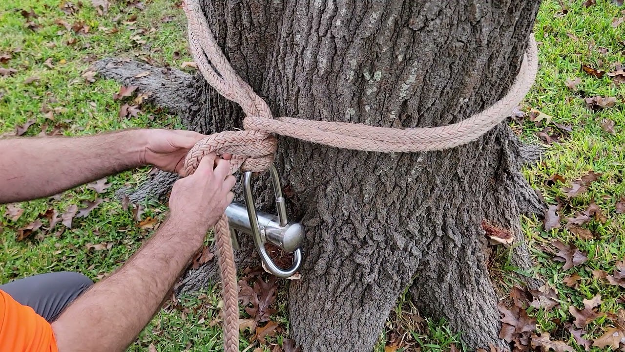 How to secure a Port-a-wrap to a tree using a Cow Hitch