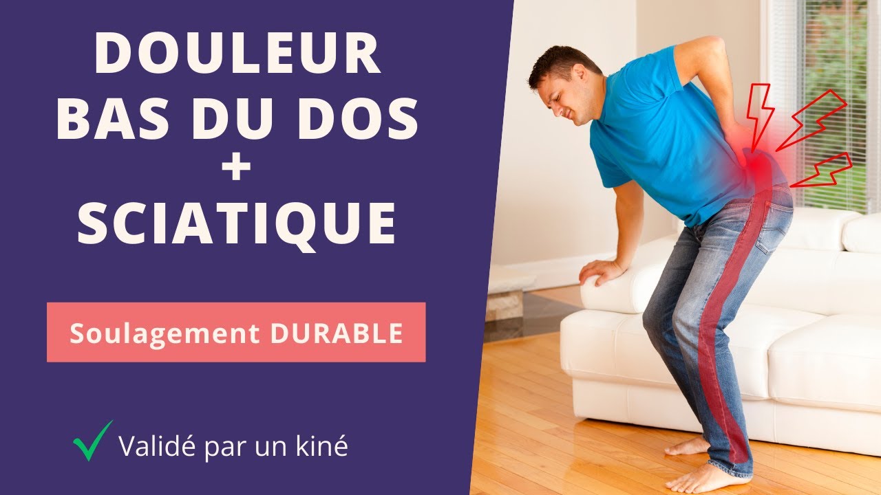 3 exercices pour soulager la douleur BAS DU DOS et SCIATIQUE