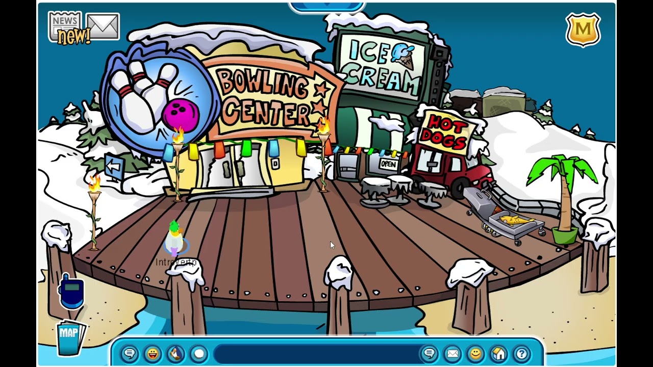 Antique Penguin - Winter Luau Party