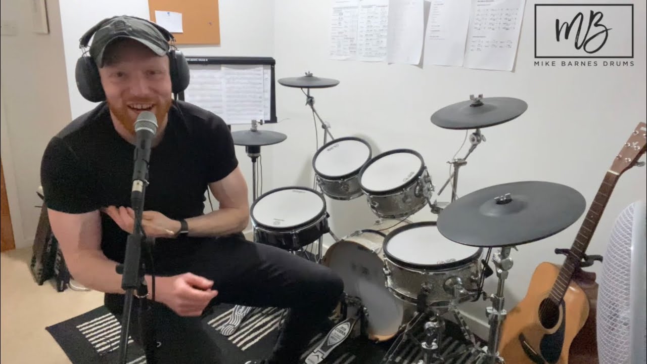 Как играть барабанный бит из песни «Back In Black» группы ACDC (часть «ba-baah,ba-baah,ba-baah,ba...