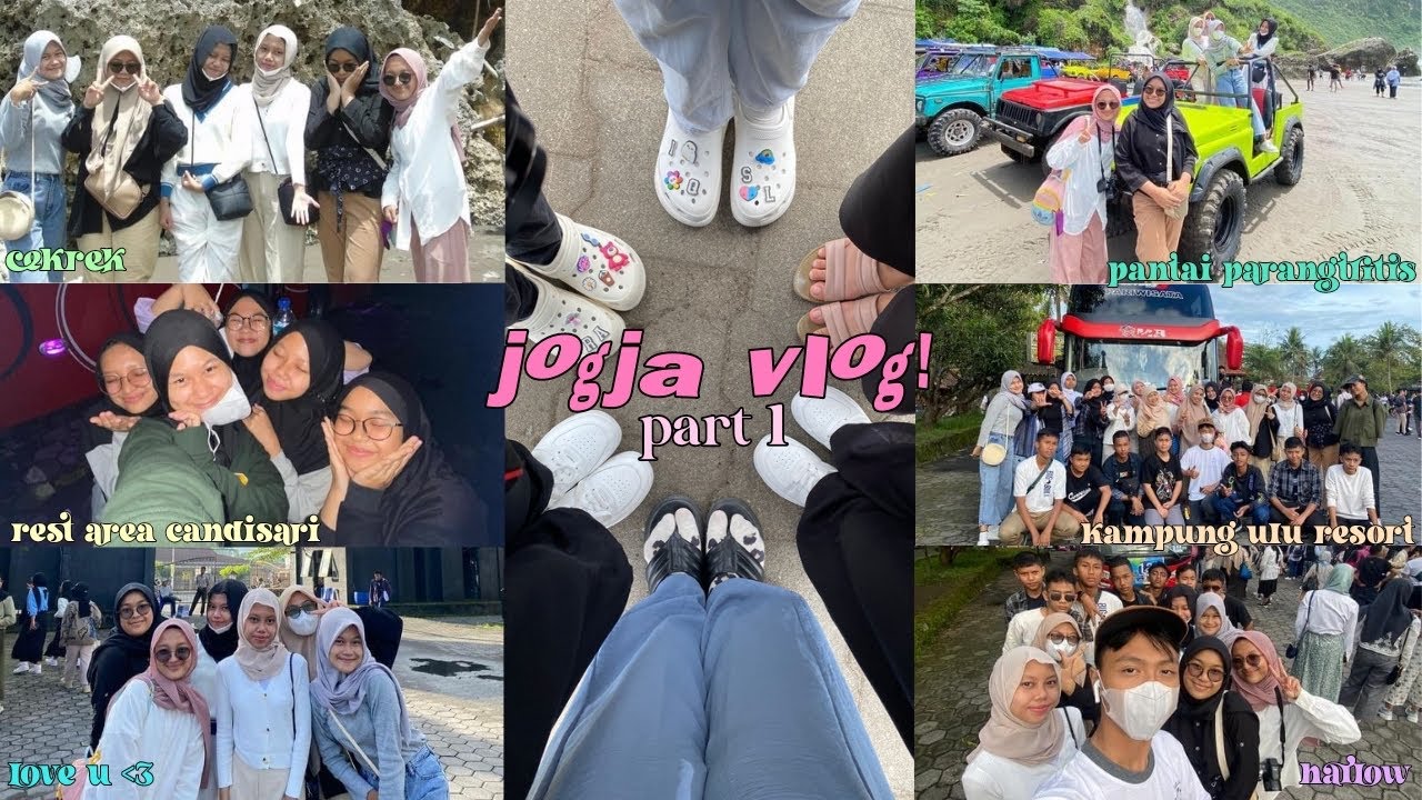 study tour goes to Jogja🤩!! Part 1 (jeep tour gumuk pasir parangtritis🏖️) #vlog1alaypremium✨