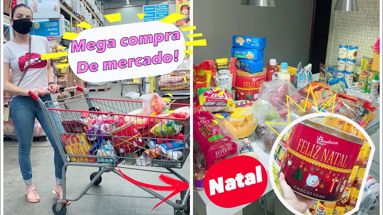 VLOG MEGA COMPRAS DE MERCADO DO MÊS + NATAL | #PALOMASOARES