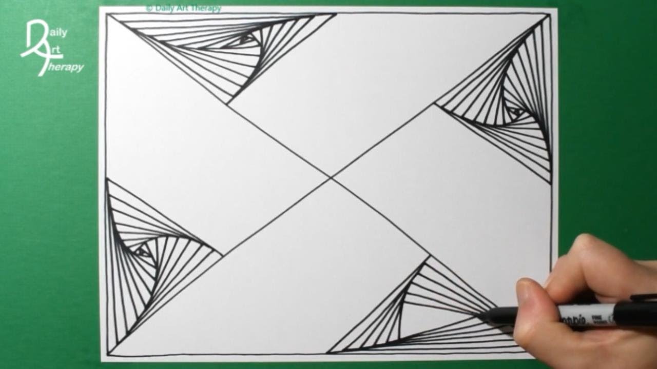Most Amazing Zentangle Pattern | 3D Spiral Drawing / Satisfying & Relaxing
