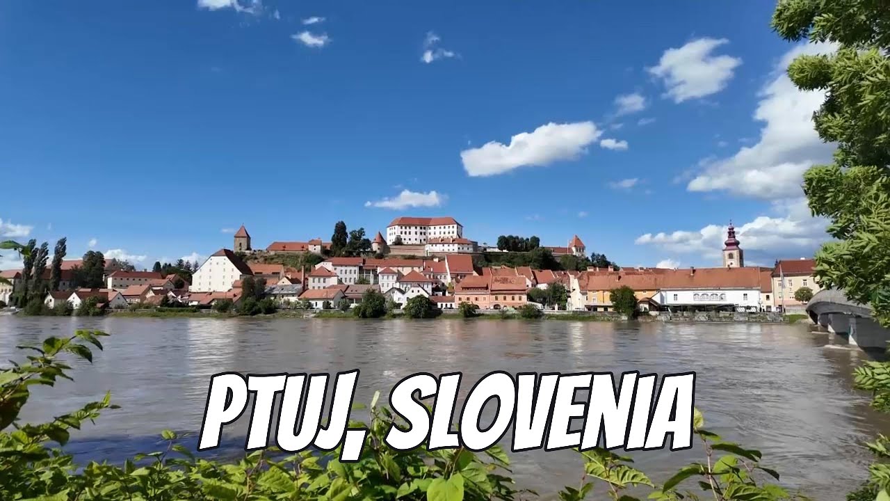 Ptuj, Slovenia. Walking tour in oldest Slovenian town (4K)