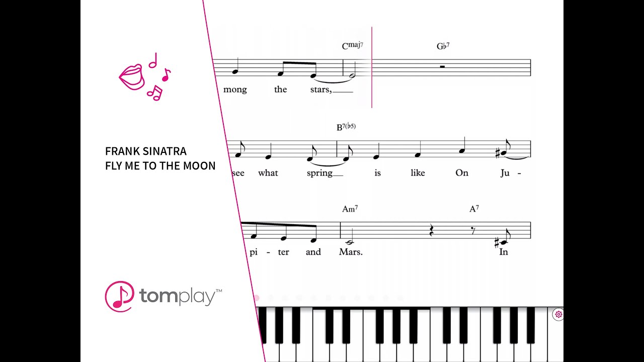 Fly me to the Moon - Singer Sheet Music 🎶