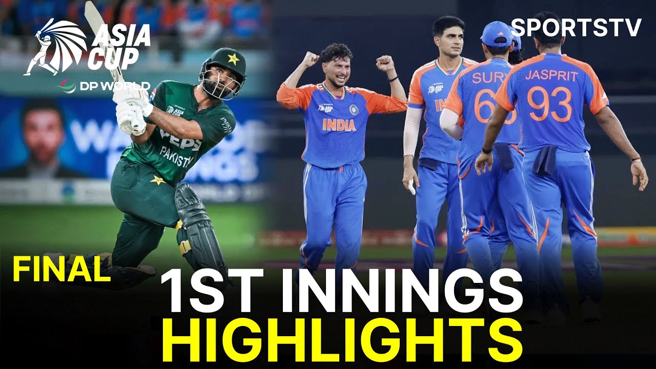 1st Innings Highlights | India vs Pakistan | Final | DP World Asia Cup 2025 | ZF1U