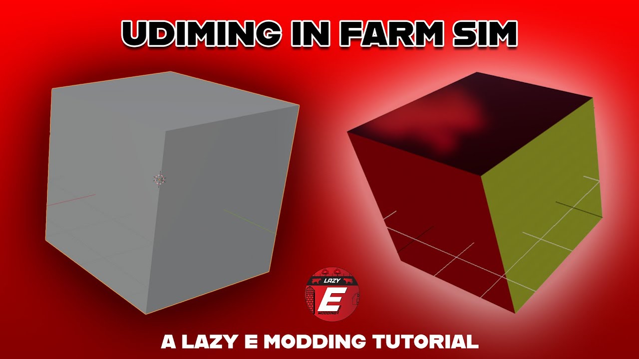 UDIM Tutorial | FS22, Blender, Giants Editor | Lazy E  Modding | Farming Simulator 22