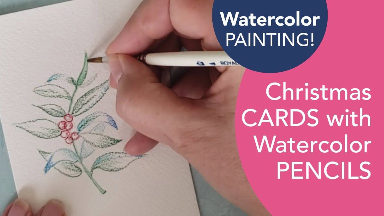 How I Used Watercolor Pencils to Create These Watercolor Christmas Cards