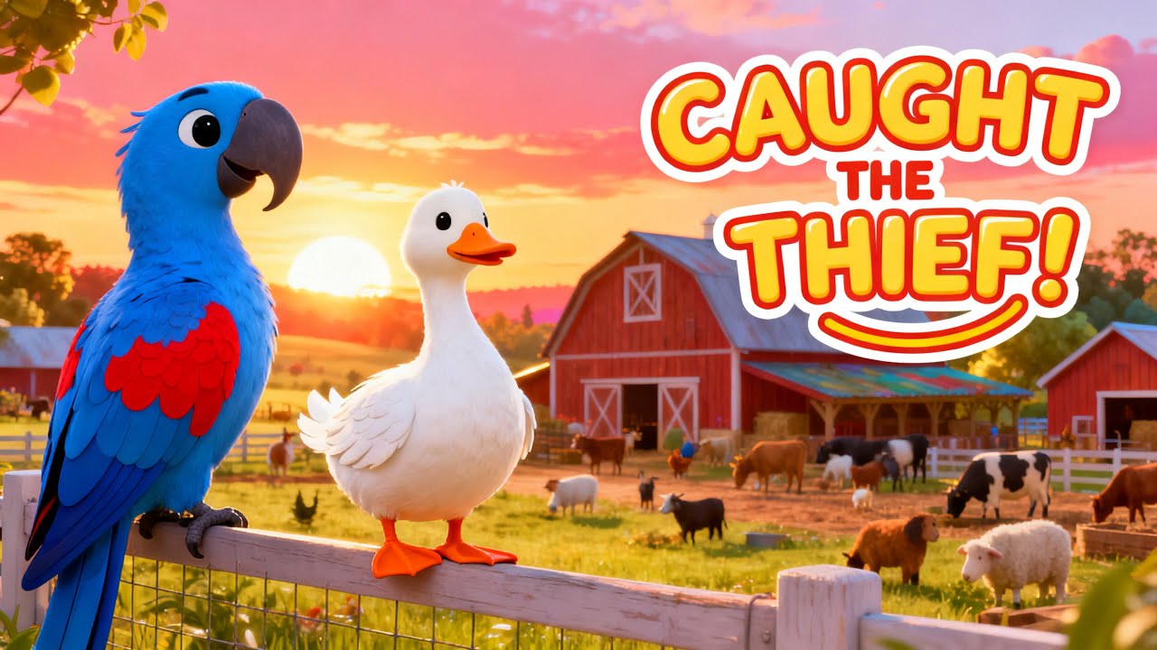 Farmer Catches the Thief & Saves the Animals Kids Farm Story