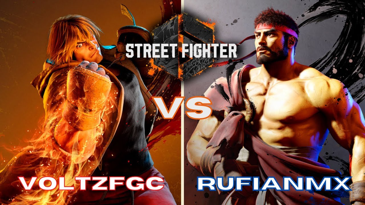 VoltzFGC (Ken) vs RufianMX (Ryu) Ranked Match Set. (Street Fighter 6 Closed Beta)
