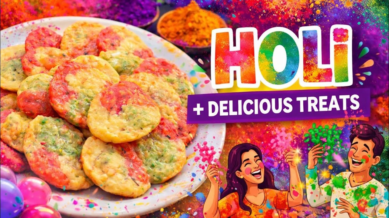 Holi special colourful mathri😋❤️/ मठरी/कलरफुल मठरी😍 ऐसी मठरी पहले कभी नहीं खाई होगी होली स्पेशल 🫟💕❤️