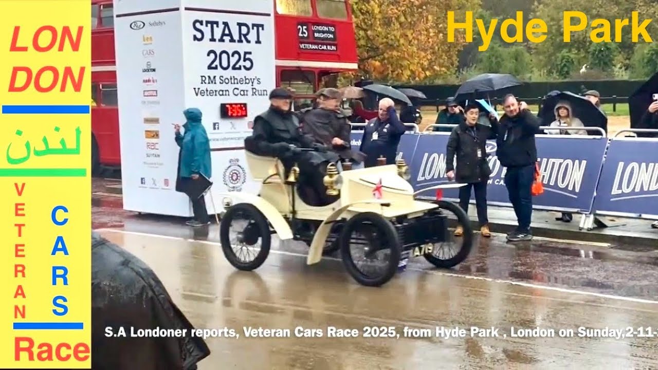 Veteran Cars Race 2025, from London to Brighton on 2-11-2025.