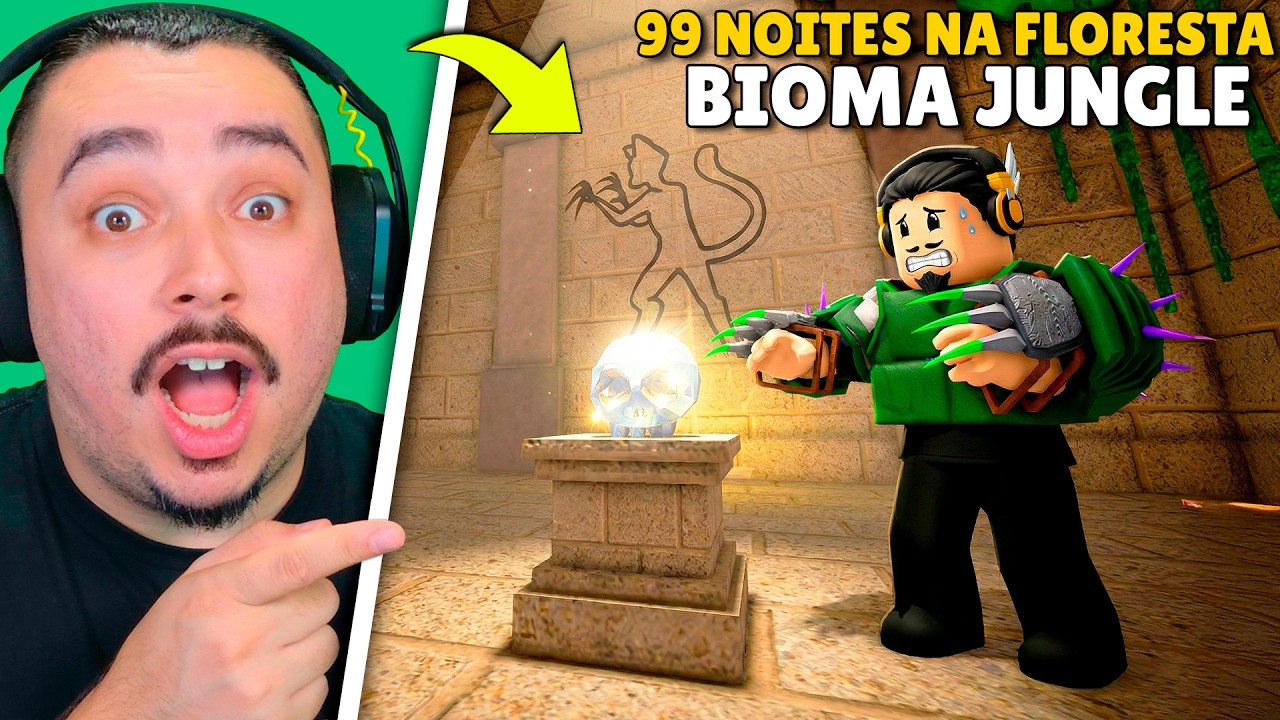 🌴 ENCONTRAMOS o TEMPLO SECRETO na JUNGLE!! | 99 NOITES NA FLORESTA - ROBLOX