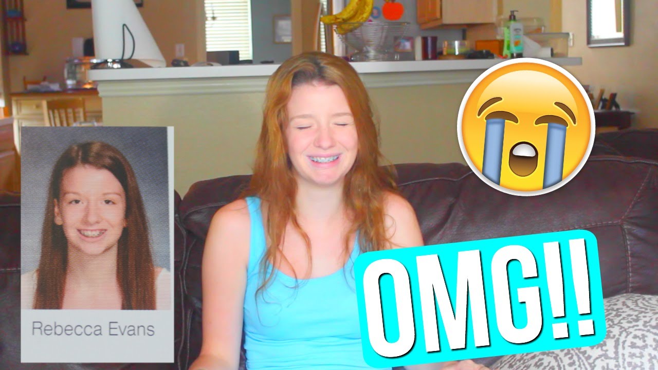 Reacting To My Old Yearbook Pictures!! |Rebecca Evans