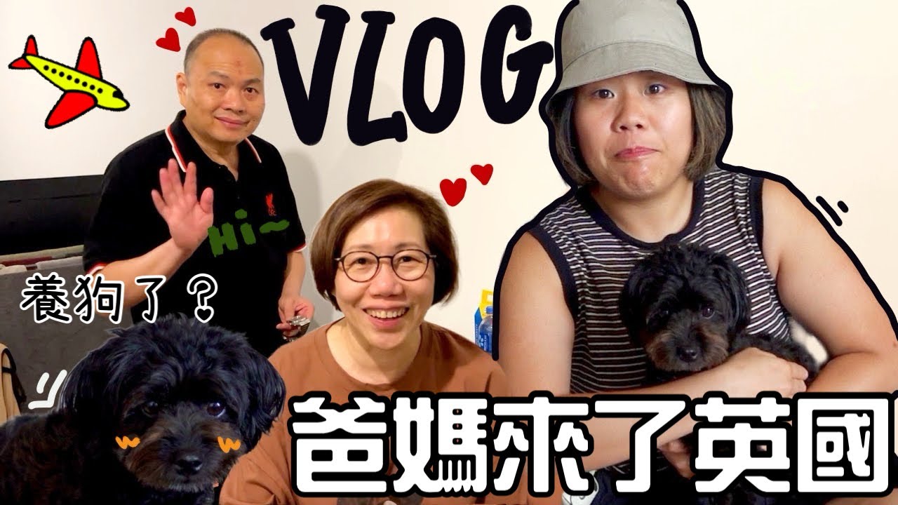 【DAILY VLOG】幫朋友照顧小狗Pepper🐶事隔五年爸媽再來英國玩👨🏻👩🏻火車取消🚂男朋友跟男朋友媽載我去機場👋🏻突然雙方家長見面 (Eng Sub)