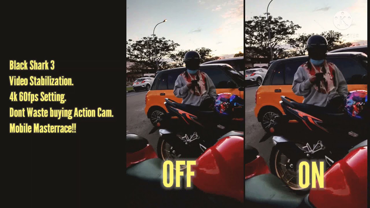 Black Shark 3 Video test 4k 60fps setting