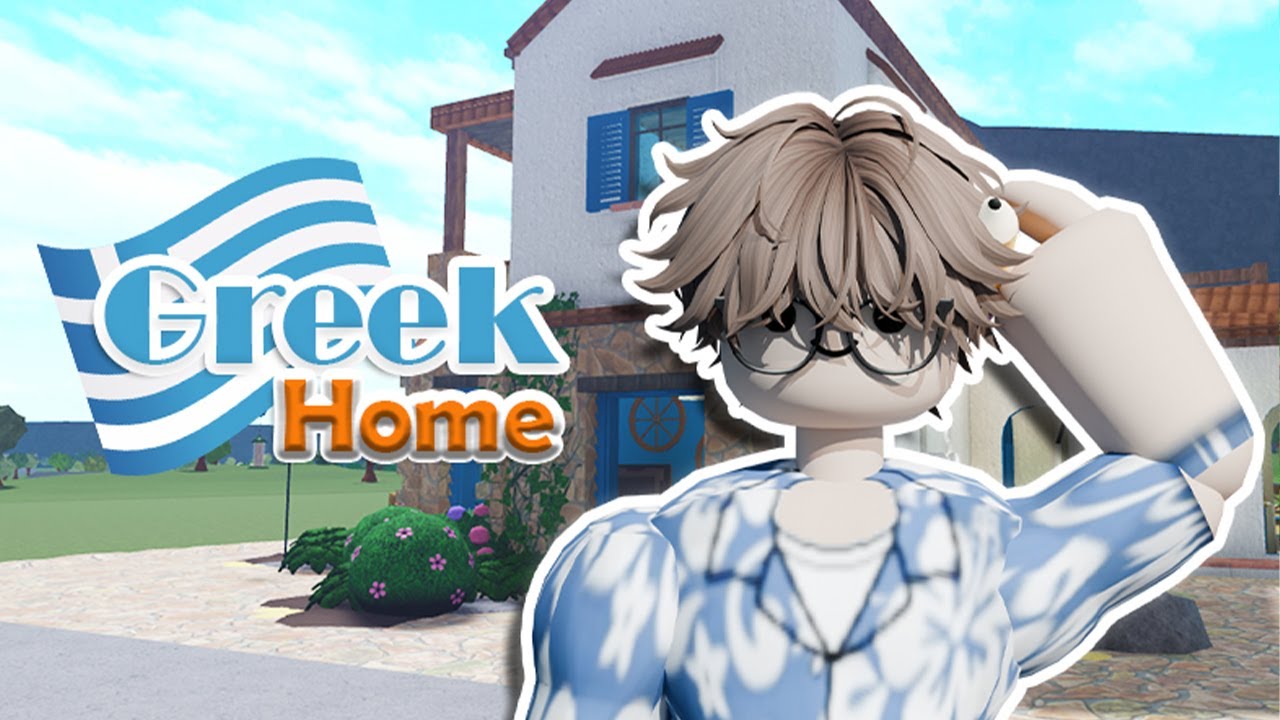 Designing a 'GREEK Island' House in Bloxburg