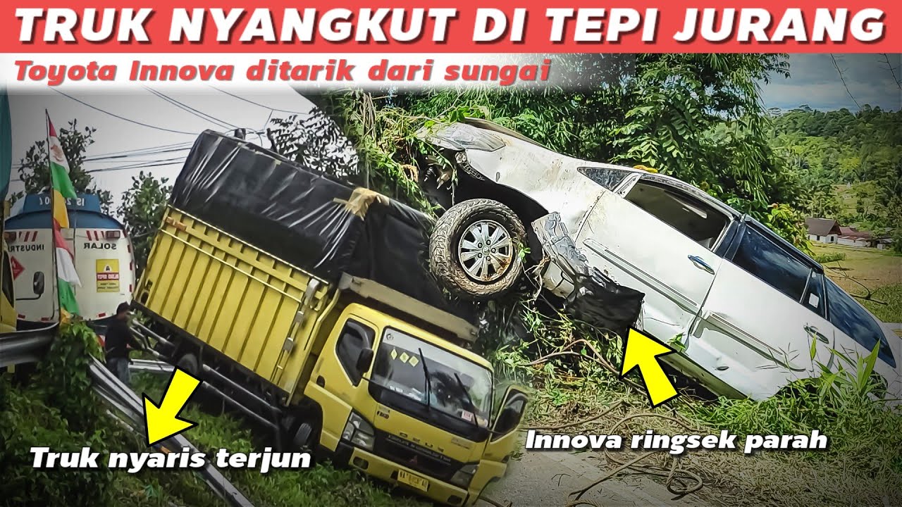 TRUK TERJUN BEBAS ⁉️ 😱 TOYOTA INNOVA DIEVAKUASI DARI DALAM JURANG
