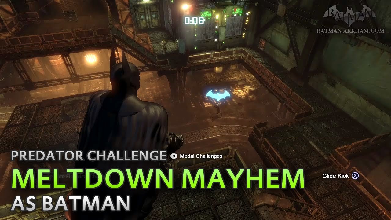 Batman: Arkham City - Meltdown Mayhem [as Batman] - Predator Challenge