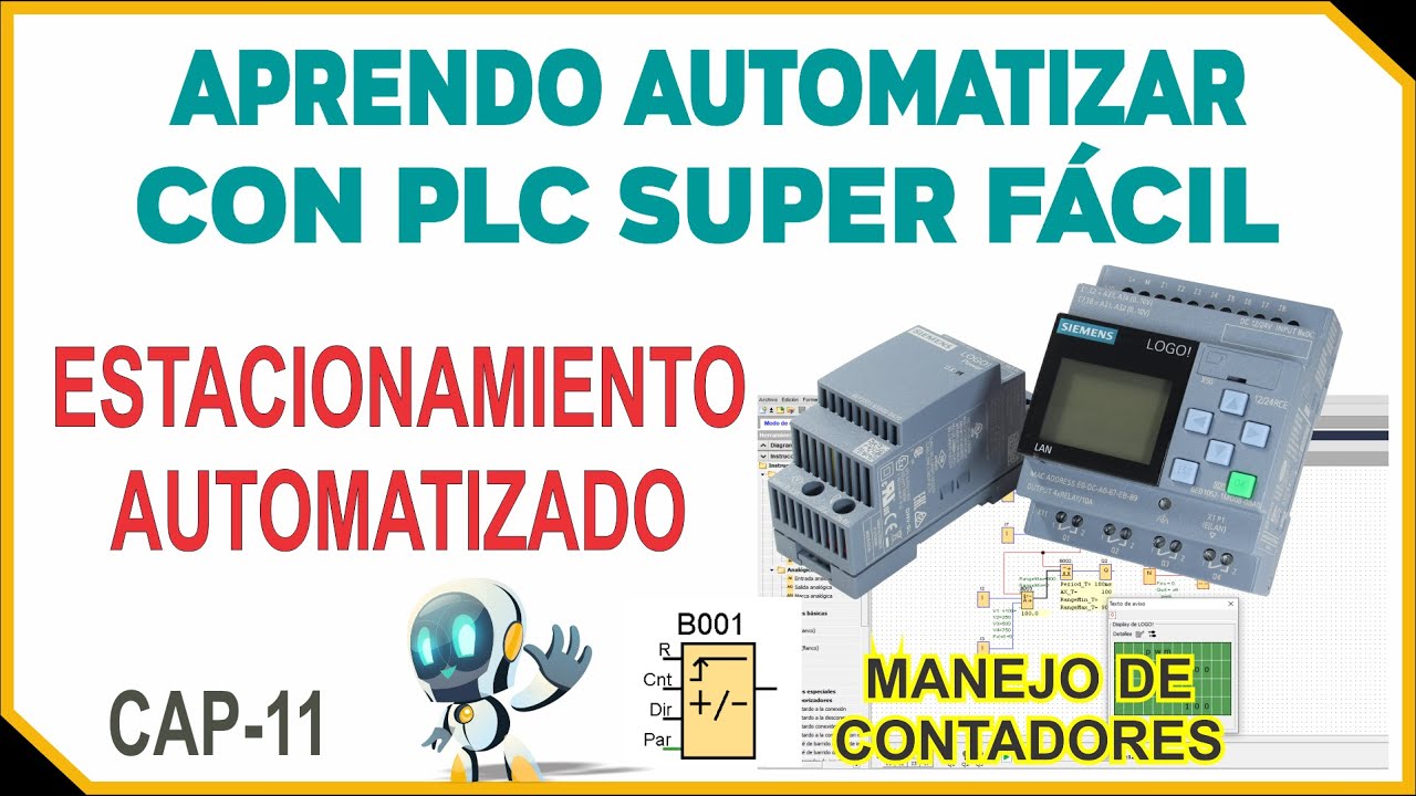 ESTACIONAMIENTO DE AUTOS AUTOMATIZADO│Paso a Paso Logo8 SIEMENS ✅
