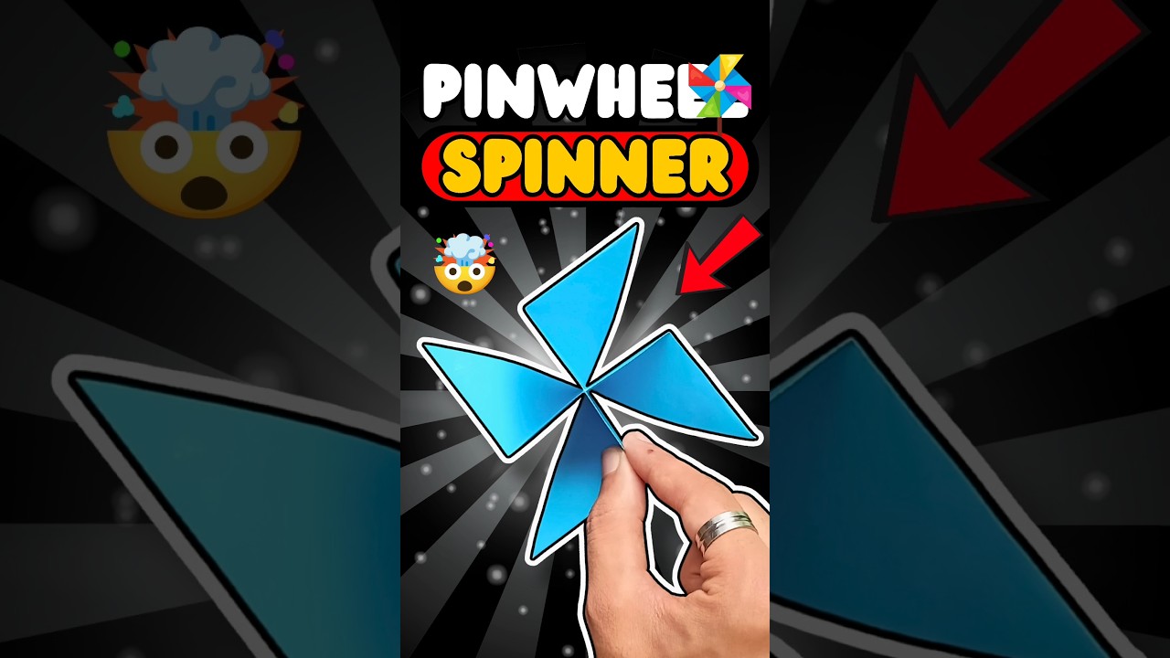 Amazing Pinwheel Spinner that comes back 🌀🤯#shorts #diy #origami #paperhelicopter #paperplane #craft