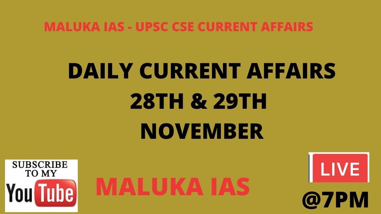28th & 29th November 2020|The Hindu-Indian Express-PIB |Newspaper Analysis|Current Affairs UPSC CSE