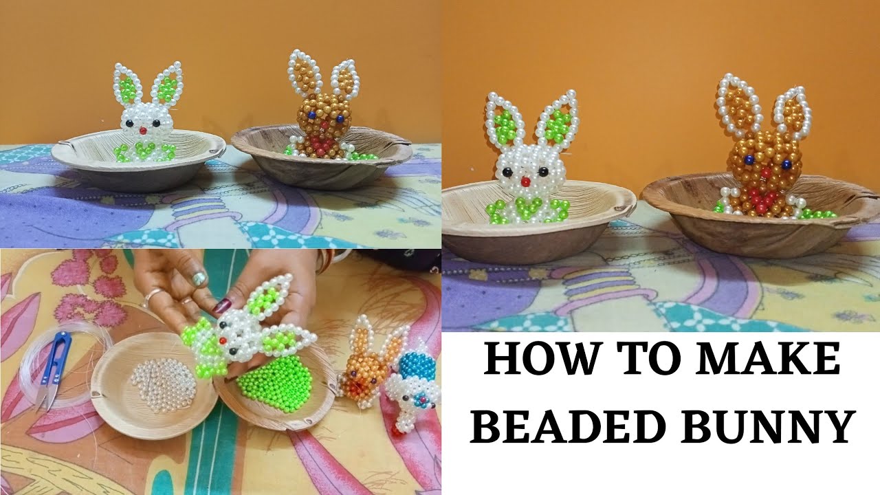 HOW TO MAKE BEADED BUNNY 🐇🐇🐇🐰🐰
