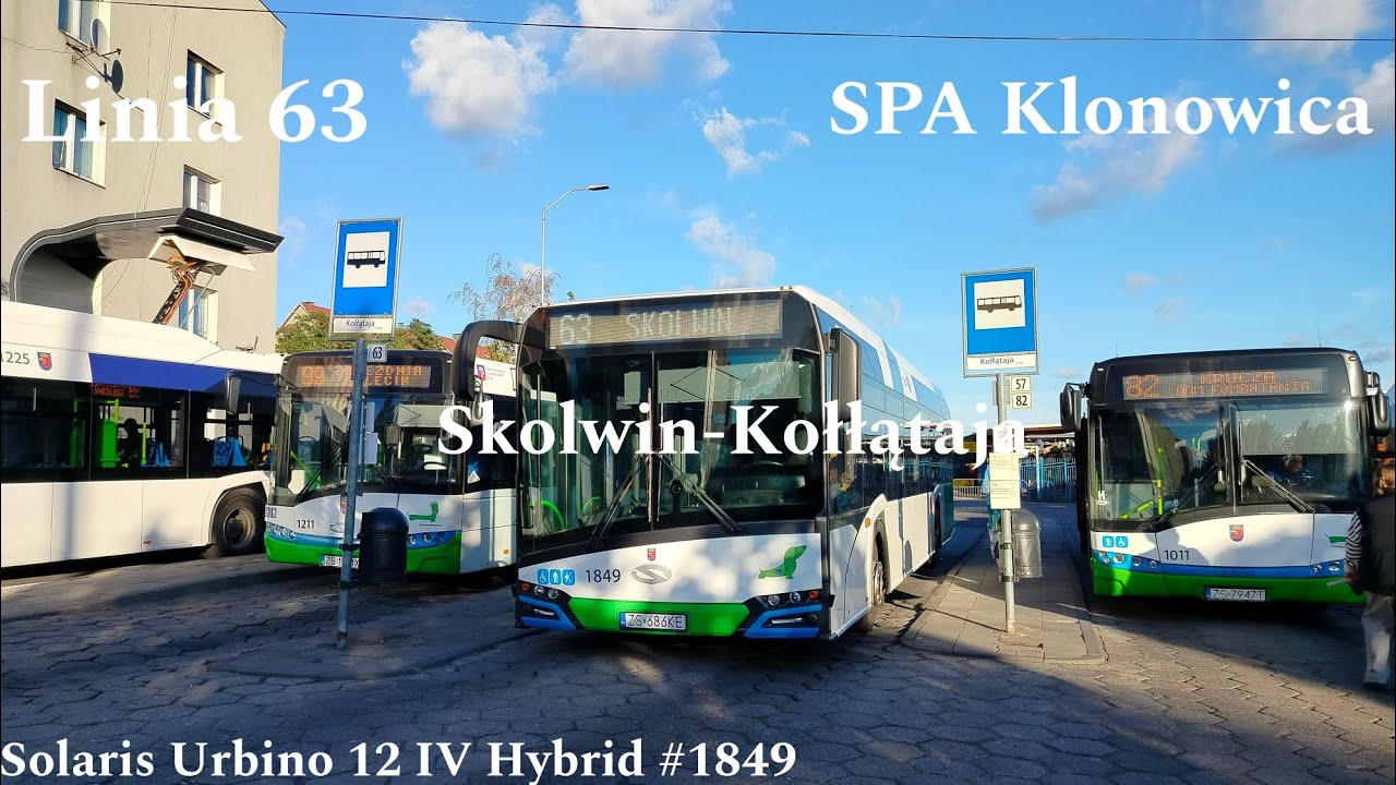 Szczecin Linia 63 Skolwin-Kołłątaja Solaris Urbino 12 IV Hybrid #1849