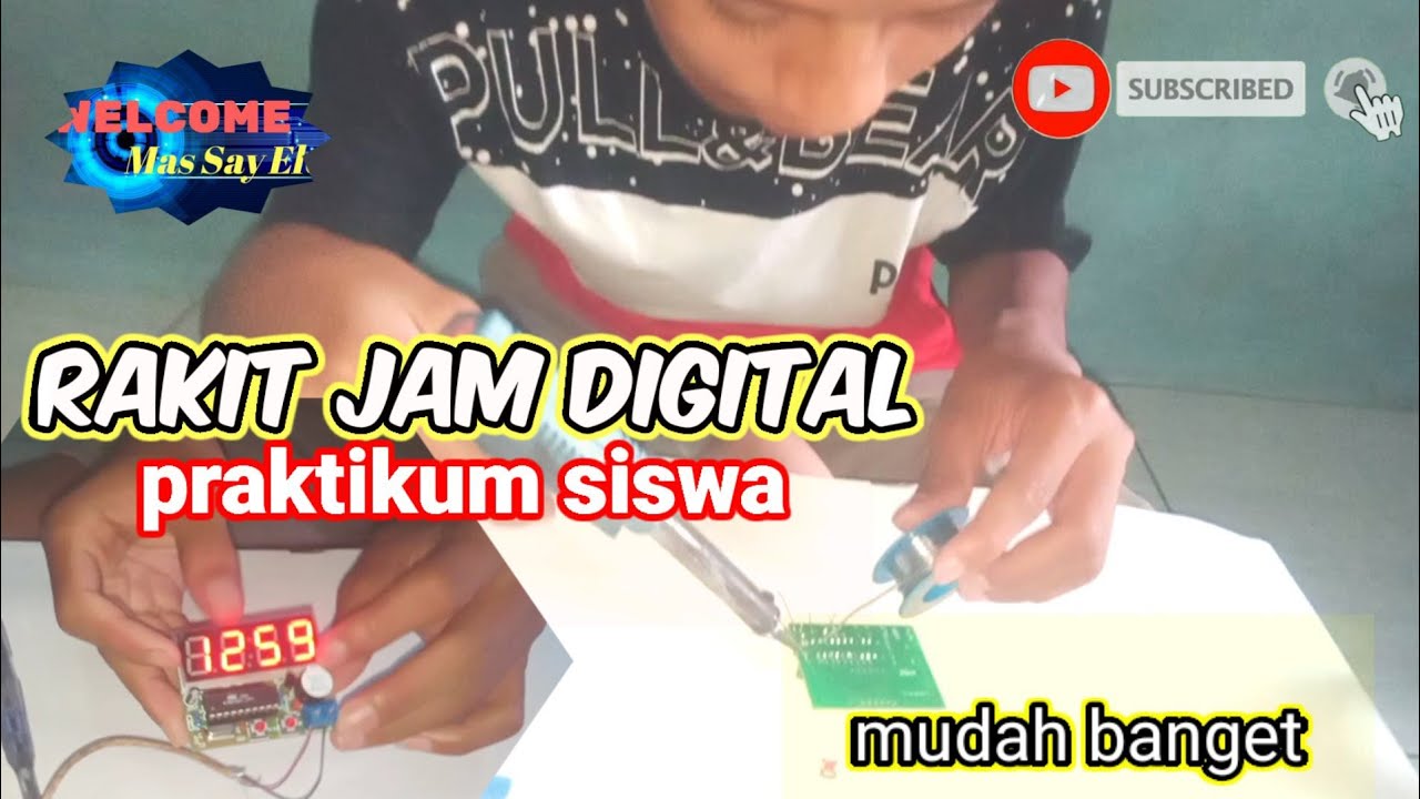 DIY rakit jam #digital untuk praktikum siswa #massayelc